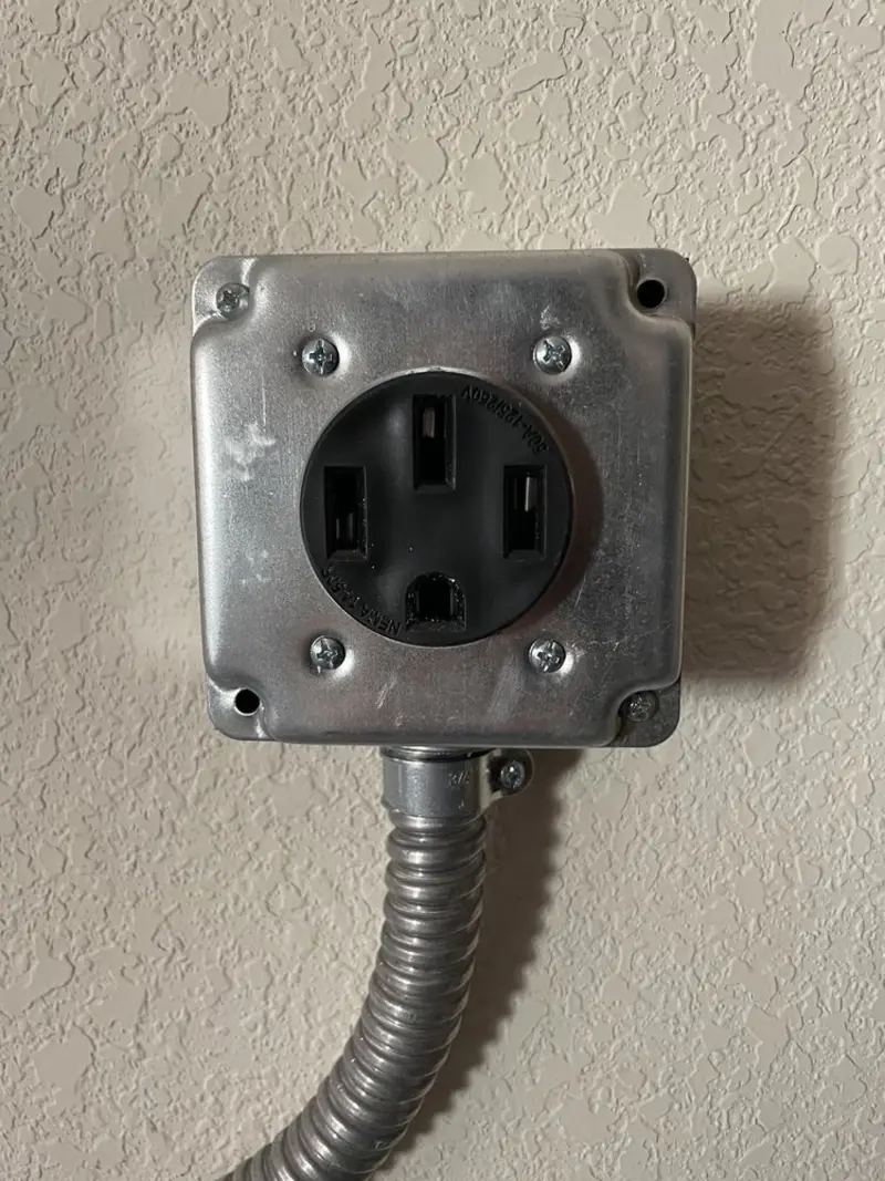 NEMA 14-50 outlet installed for Electrical Panel Upgrade in Midland